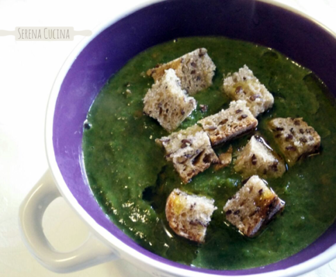 Zuppa detox con lenticchie, spinaci e patate